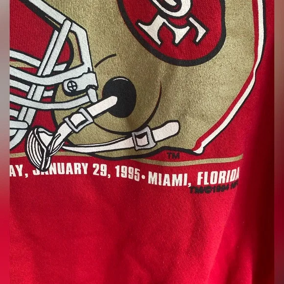 Vintage San Francisco 49ers Crewneck Sweater 90s Super Bowl NFL-Size XL - Picture 4 of 9